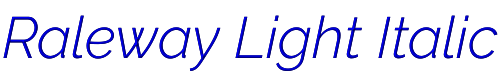 Raleway Light Italic 
