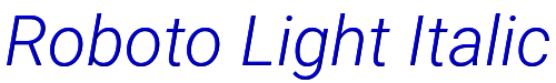 Roboto Light Italic 