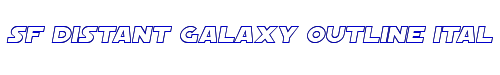 SF Distant Galaxy Outline Italic 