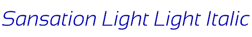 Sansation Light Light Italic 