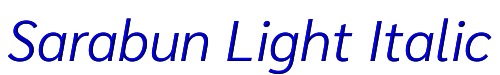 Sarabun Light Italic 