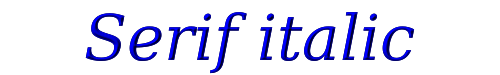 Serif italic 