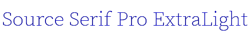 Source Serif Pro ExtraLight 