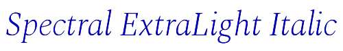 Spectral ExtraLight Italic 