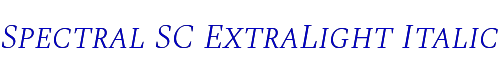 Spectral SC ExtraLight Italic 