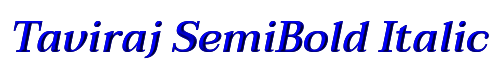 Taviraj SemiBold Italic 