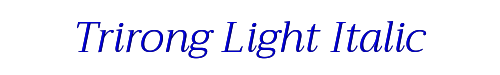 Trirong Light Italic 
