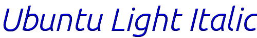 Ubuntu Light Italic 