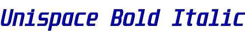 Unispace Bold Italic 