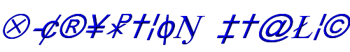 X-Cryption Italic 