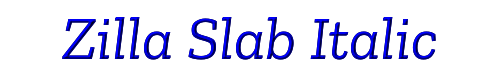 Zilla Slab Italic 