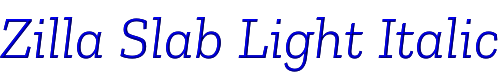 Zilla Slab Light Italic 