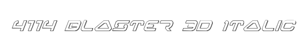 4114 Blaster 3D Italic 