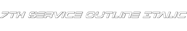 7th Service Outline Italic 