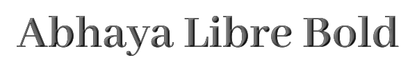 Abhaya Libre Bold 
