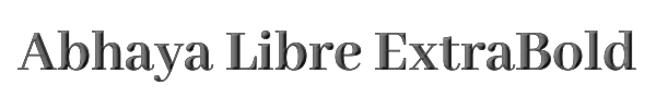 Abhaya Libre ExtraBold 