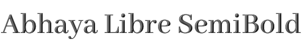Abhaya Libre SemiBold 