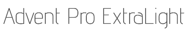 Advent Pro ExtraLight 