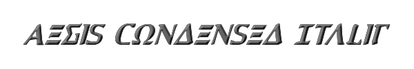 Aegis Condensed Italic 