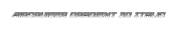 Aircruiser Gradient 3D Italic 