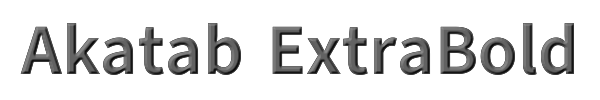 Akatab ExtraBold 