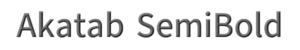 Akatab SemiBold 