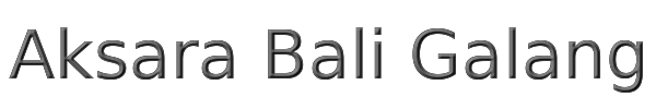 Aksara Bali Galang 
