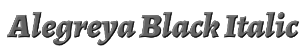 Alegreya Black Italic 
