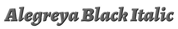 Alegreya Black Italic 