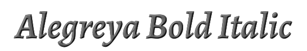 Alegreya Bold Italic 
