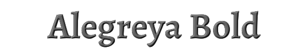 Alegreya Bold 