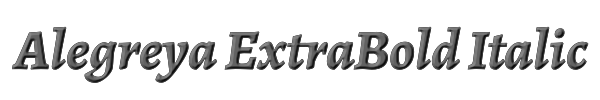 Alegreya ExtraBold Italic 
