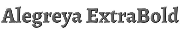 Alegreya ExtraBold 