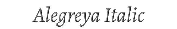 Alegreya Italic 
