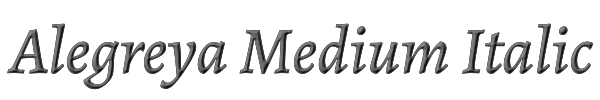 Alegreya Medium Italic 