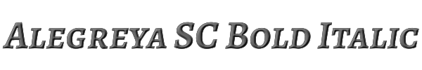 Alegreya SC Bold Italic 