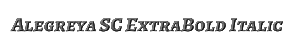 Alegreya SC ExtraBold Italic 