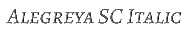 Alegreya SC Italic 