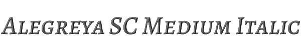 Alegreya SC Medium Italic 