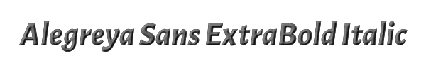 Alegreya Sans ExtraBold Italic 