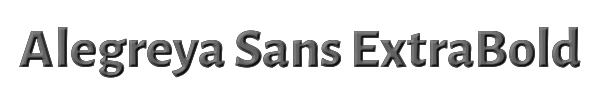 Alegreya Sans ExtraBold 