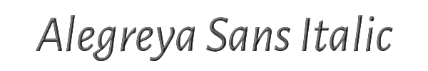 Alegreya Sans Italic 