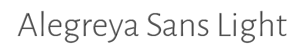 Alegreya Sans Light 