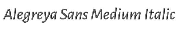 Alegreya Sans Medium Italic 