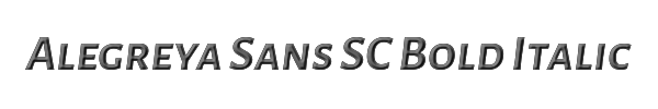 Alegreya Sans SC Bold Italic 