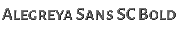 Alegreya Sans SC Bold 