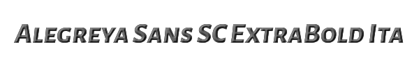 Alegreya Sans SC ExtraBold Italic 