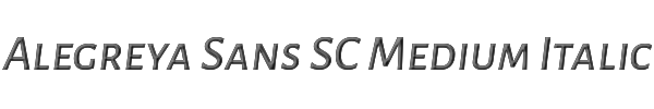 Alegreya Sans SC Medium Italic 