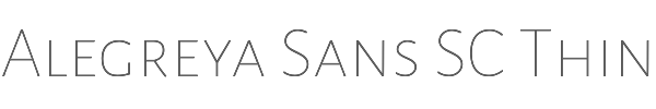 Alegreya Sans SC Thin 