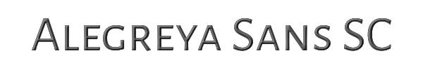 Alegreya Sans SC 